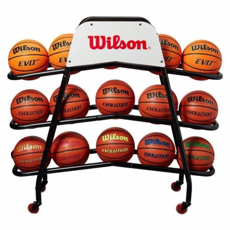 Rack structure métal 15 ballons WILSON – Le Coach Basket